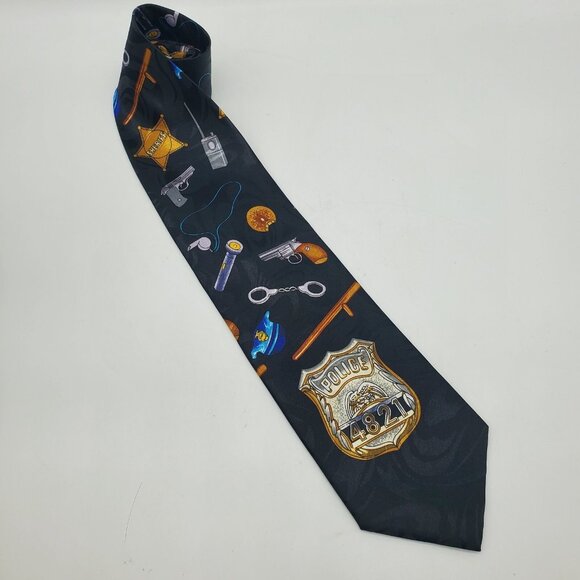 Steven Harris Police Law Enforcement‎ Tie Necktie Motif NYPD LAPD PD Officer - Picture 1 of 6